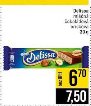 Delissa mléčná čokoládová oříšková 30 g