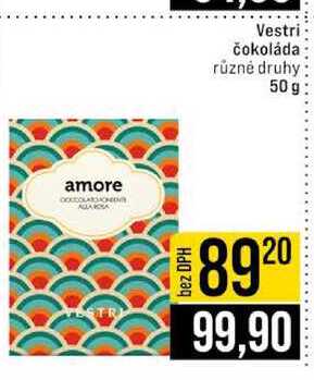 Vestri čokoláda různé druhy 50 g