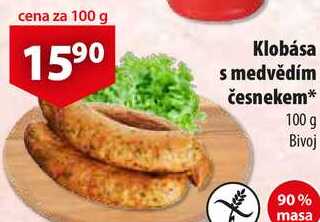 Klobása s medvědím česnekem, 100 g
