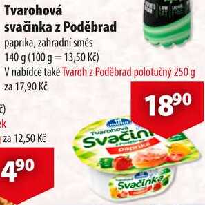 Tvarohová svačinka z Poděbrad, 140 g 