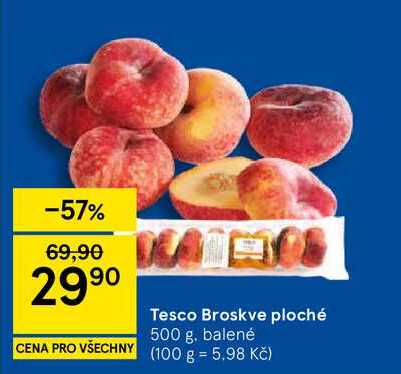 Tesco Broskve ploché, 500 g, balené  