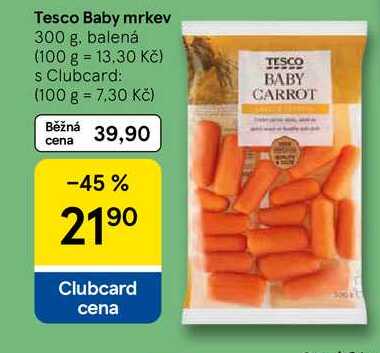 Tesco Baby mrkev, 300 g, balená  