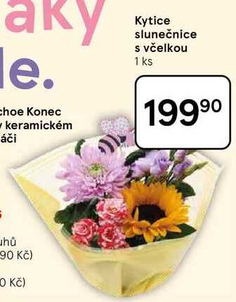 Kytice slunečnice s včelkou, 1 ks