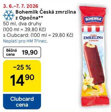 Bohemilk Česká zmrzlina z Opočna, 50 ml
