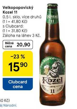 Velkopopovický Kozel 11, 0,5 l