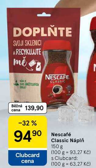 Nescafé Classic Náplň, 150 g 