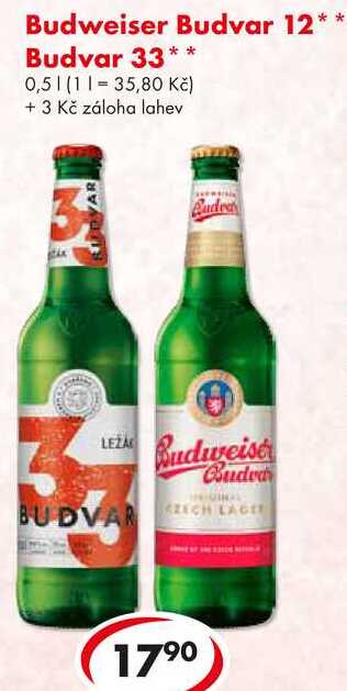 Budweiser Budvar 33, 0,5 l