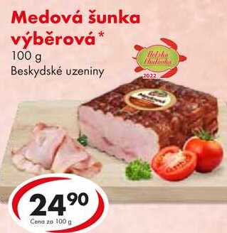 Medová šunka výběrová, 100 g 