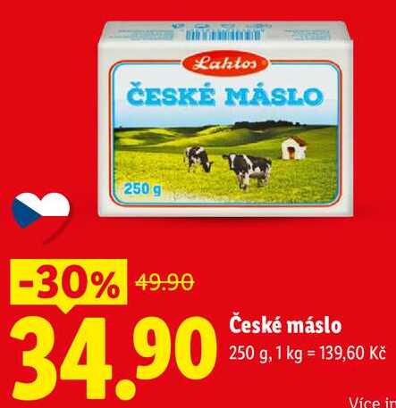 České máslo 250 g