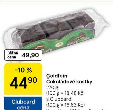 Goldfein Čokoládové kostky, 270 g