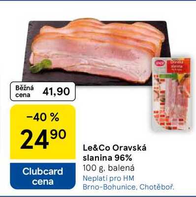 Le&Co Oravská slanina, 100 g