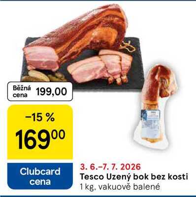 Tesco Uzený bok bez kosti, 1 kg