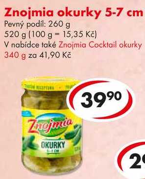 Znojmia okurky 5-7 cm, 520 g