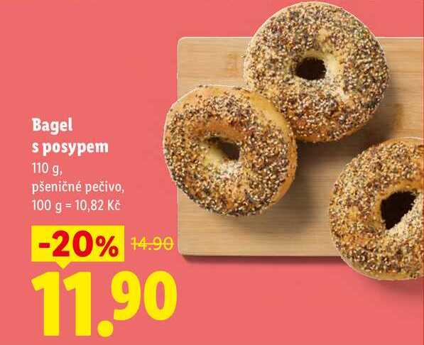 Bagel s posypem, 110 g