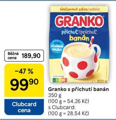 Granko s příchutí banán, 350 g