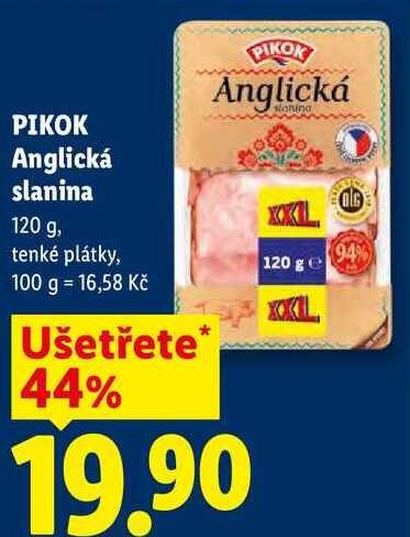 PIKOK Anglická slanina, 120 g 