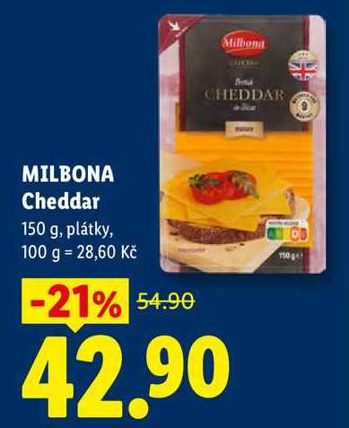 MILBONA Cheddar, 150 g
