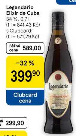 Legendario Elixir de Cuba 34%, 0.7 l
