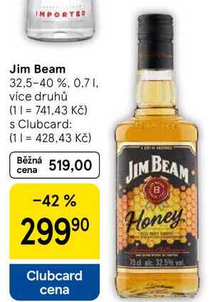 Jim Beam 32,5-40 %, 0.7 l