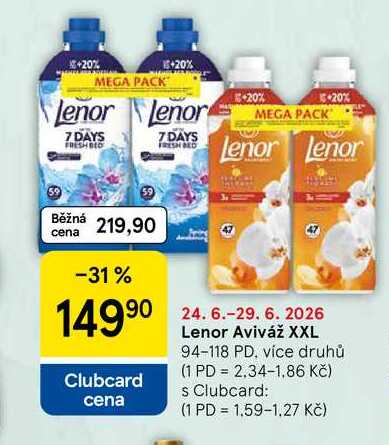 Lenor Aviváž XXL, 94-118 PD 