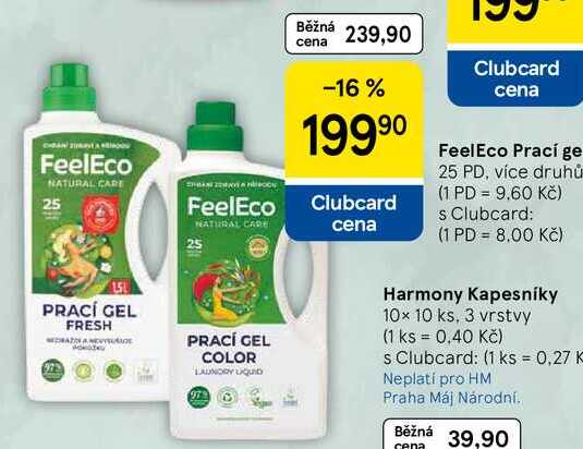 FeelEco Prací gel, 25 PD, více druhů
