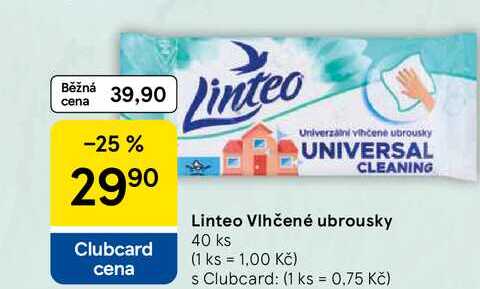 Linteo Vlhčené ubrousky, 40 ks