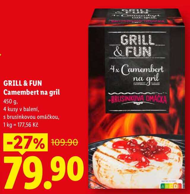 GRILL & FUN Camembert na gril, 450 g
