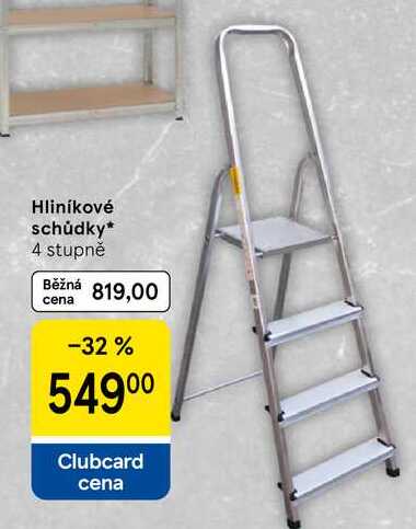 Hliníkové schůdky, 4 stupně