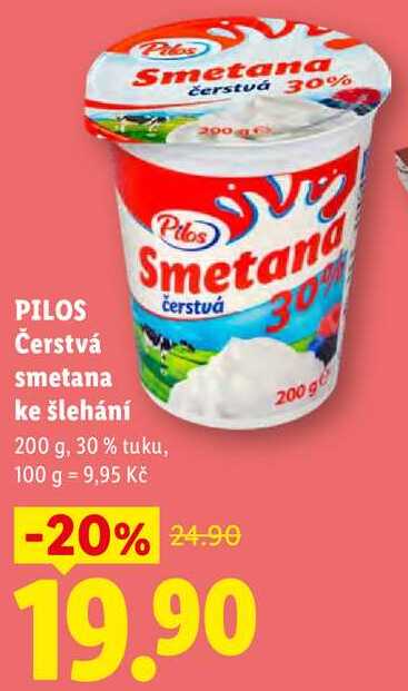 PILOS Čerstvá smetana ke šlehání, 200 g