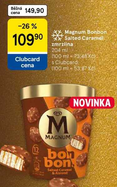Magnum Bonbon Salted Caramel zmrzlina, 204 ml