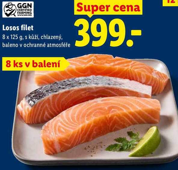 Losos filet, 8x 125 g