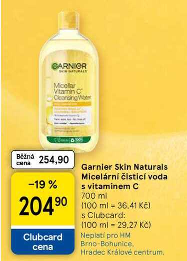 Garnier Skin Naturals Micelární čisticí voda s vitaminem C, 700 ml  