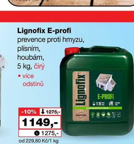 Lignofix E-profi prevence proti hmyzu, plísním, houbám, 5 kg, čirý 