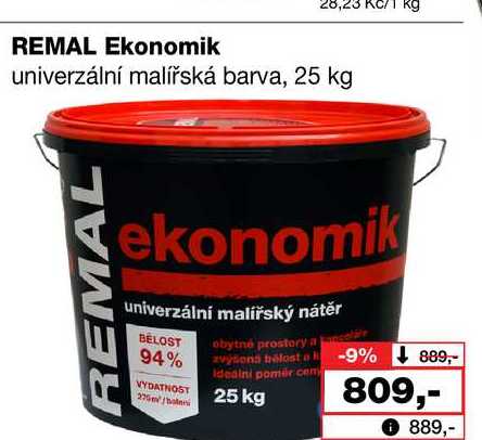 REMAL Ekonomik univerzální malířská barva, 25 kg