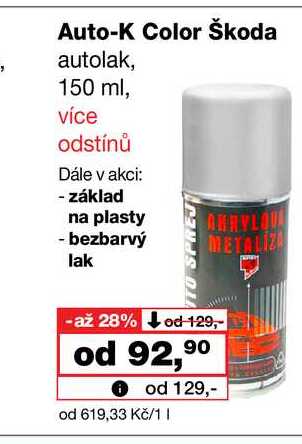 Auto-K Color Škoda autolak, 150 ml