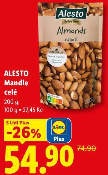 ALESTO Mandle celé, 200 g