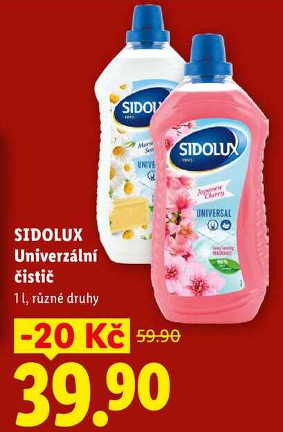SIDOLUX Univerzální čistič, 11, různé druhy