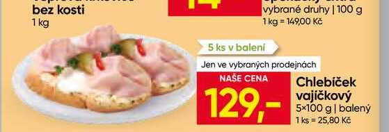 Chlebíček vajíčkový 5×100 g