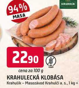 KRAHULECKÁ KLOBÁSA 100g