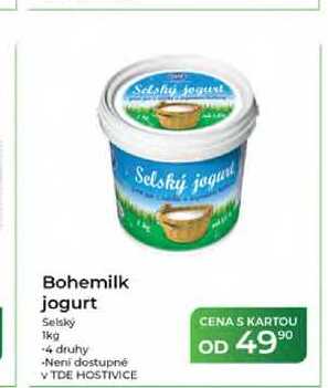 Bohemilk jogurt Selský 1kg