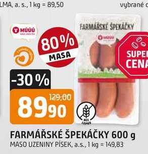 FARMÁŘSKÉ ŠPEKÁČKY 600 g