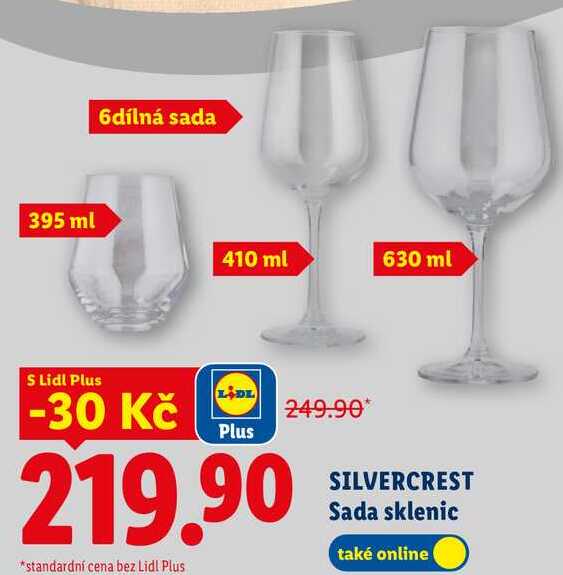 SILVERCREST Sada sklenic