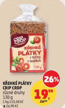 KŘEHKÉ PLÁTKY CRIP CROP různé druhy, 130 g 