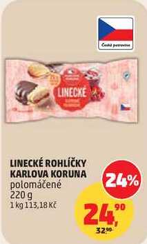 LINECKÉ ROHLÍČKY KARLOVA KORUNA polomáčené, 220 g 