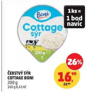 ČERSTVÝ SÝR COTTAGE BONI, 200 g