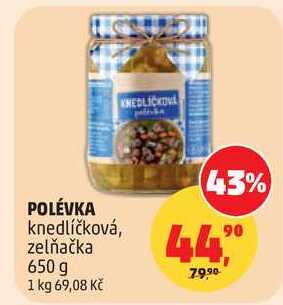 POLÉVKA knedlíčková, zelňačka, 650 g