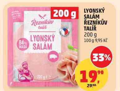 LYONSKÝ SALÁM ŘEZNÍK TALÍŘ, 200 g 