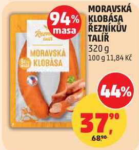 MORAVSKÁ KLOBÁSA ŘEZNÍKŮV TALÍŘ, 320g