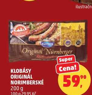 KLOBÁSY ORIGINÁL NORIMBERSKÉ, 200 g