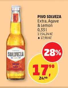 PIVO SOLVEZA Extra, Agave & Lemon, 0,33 l